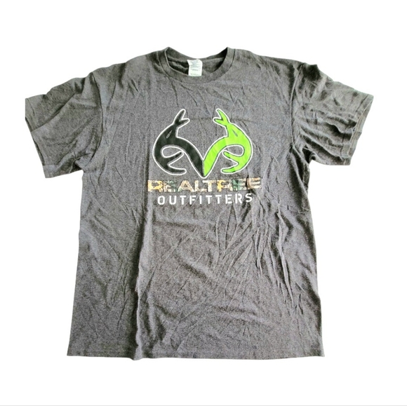 Realtree Outfitters Gray Short Sleeve Tee Size Large Men - Picture 1 of 8